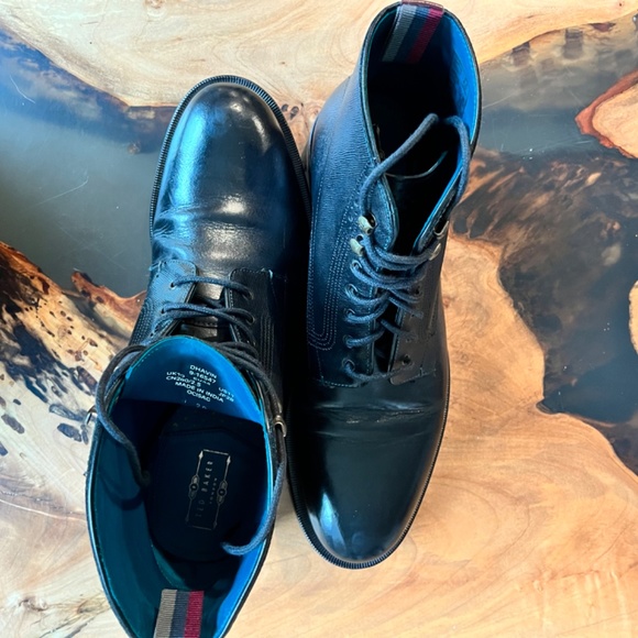 Ted Baker Dhavin Leather Ankle Boot Black, Size 11 - Picture 4 of 9